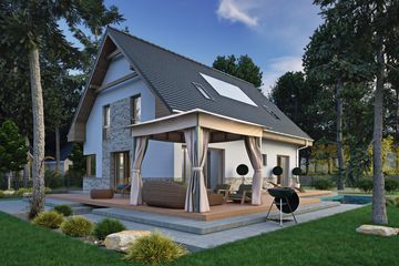  Projekt domu Karla z garażem 1-st. [A] (WRF2469) - projekt domu parterowego - Zdjęcie 5