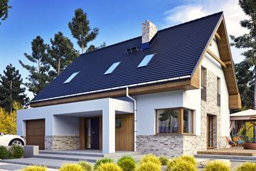  Projekt domu Karla z garażem 1-st. [A] (WRF2469) - projekt domu parterowego - Zdjęcie 1