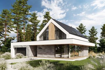  Projekt domu HomeKoncept 131 G2 (KRX1283) - projekt domu parterowego z poddaszem - Zdjęcie 2