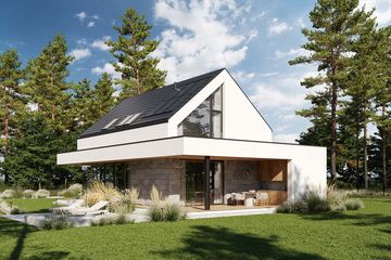  Projekt domu HomeKoncept 131 G2 (KRX1283) - projekt domu parterowego z poddaszem - Zdjęcie 5