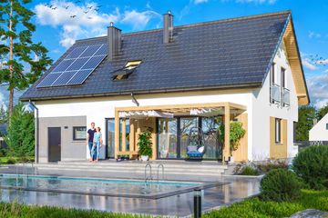  Projekt domu Ajaks 6 (WOE1210) - projekt domu parterowego z poddaszem - Zdjęcie 3