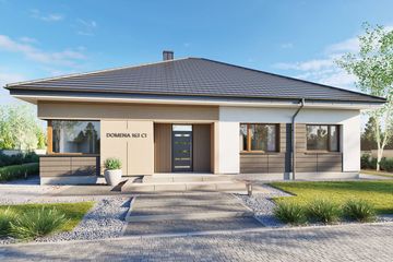  Projekt domu Domena 163 C1 (WRW1401) - projekt domu parterowego - Zdjęcie 1