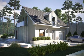  Projekt domu Krajobrazy 22 (WRN1577) - projekt domu parterowego z poddaszem - Zdjęcie 1