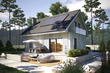  Projekt domu Krajobrazy 22 (WRN1577) - projekt domu parterowego z poddaszem - Zdjęcie 2