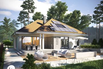  Projekt domu Krajobrazy 73 (WRN1587) - projekt domu parterowego z poddaszem - Zdjęcie 1