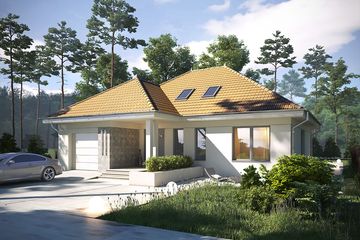  Projekt domu Krajobrazy 73 (WRN1587) - projekt domu parterowego z poddaszem - Zdjęcie 3