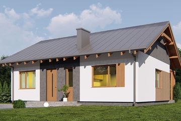  Projekt domu uA428 (WCB1609) - projekt domu parterowego - Zdjęcie 1