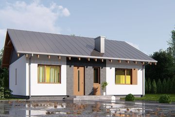  Projekt domu uA428 (WCB1609) - projekt domu parterowego - Zdjęcie 2