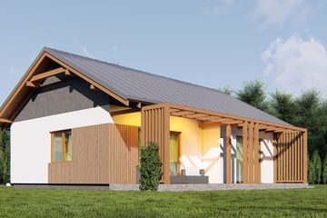  Projekt domu uA428 (WCB1609) - projekt domu parterowego - Zdjęcie 3