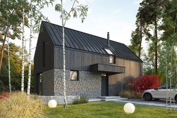  Projekt domu Nordic P70 1 (WAW1189) - projekt domu parterowego z poddaszem - Zdjęcie 4