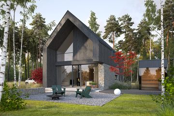  Projekt domu Nordic P70 1 (WAW1189) - projekt domu parterowego z poddaszem - Zdjęcie 2