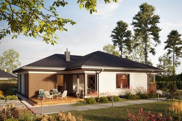 Projekt domu Diana (1941) - parterowy dom o powierzchni 114,90 m², dach wielospadowy - ujęcie 6