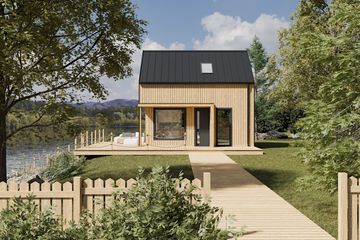  Projekt domu Stodoła mini drewniana (KDX1033) - projekt domu parterowego z poddaszem - Zdjęcie 4