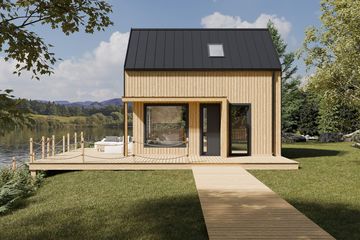  Projekt domu Stodoła mini drewniana (KDX1033) - projekt domu parterowego z poddaszem - Zdjęcie 5