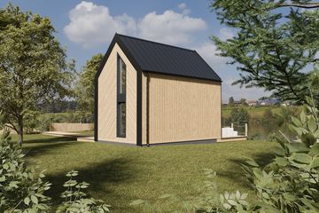  Projekt domu Stodoła mini drewniana (KDX1033) - projekt domu parterowego z poddaszem - Zdjęcie 7