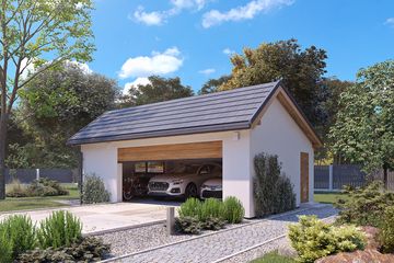  Projekt garażu G17 (BSA2399) - projekt garażu z pełnym piętrem - Zdjęcie 3