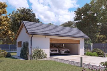  Projekt garażu G17 (BSA2399) - projekt garażu z pełnym piętrem - Zdjęcie 2