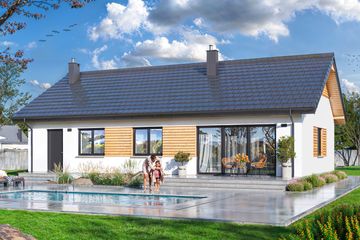  Projekt domu Tracja 14 (WOE1211) - projekt domu parterowego - Zdjęcie 3