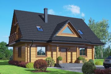  Projekt domu Roztoka 12 dw (KRP2823) - projekt domu parterowego z poddaszem - Zdjęcie 1