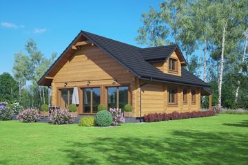  Projekt domu Rycerka dw (KRP2824) - projekt domu parterowego z poddaszem - Zdjęcie 2