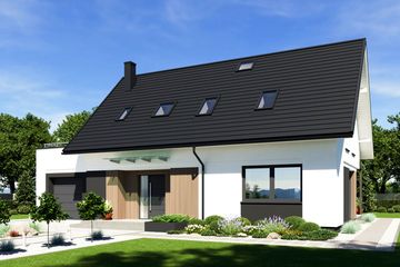  Projekt domu N49-G1 (KKG1038) - projekt domu parterowego z poddaszem - Zdjęcie 1