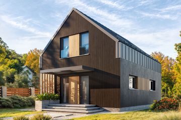  Projekt domu Zuza 2 drewniana (BSE1275) - projekt domu parterowego z poddaszem - Zdjęcie 1