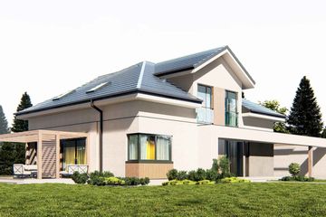  Projekt domu uA431 (WCB1616) - projekt domu parterowego z poddaszem - Zdjęcie 3