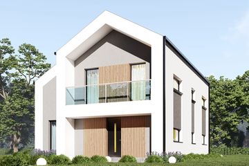  Projekt domu uA420 (WCB1614) - projekt domu z pełnym piętrem - Zdjęcie 2