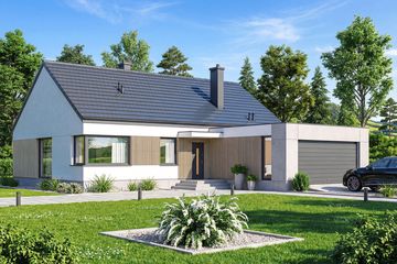  Projekt domu Mokka 18 modern (WOF1254) - projekt domu parterowego - Zdjęcie 2