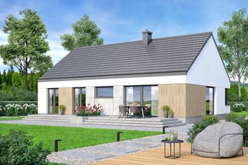  Projekt domu Mokka 18 modern (WOF1254) - projekt domu parterowego - Zdjęcie 3