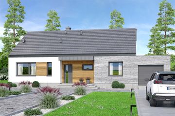  Projekt domu Mokka 20 modern plus 2 (WOF1255) - projekt domu parterowego - Zdjęcie 1