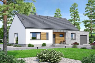  Projekt domu Mokka 20 modern plus 2 (WOF1255) - projekt domu parterowego - Zdjęcie 3