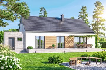 Projekt domu Mokka 20 modern plus 2 - parterowy dom o powierzchni 110,96 m², dach dwuspadowy - ujęcie 4