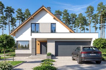 Projekt domu Perfetto 2 - parterowy z poddaszem dom o powierzchni 139,15 m², dach dwuspadowy - ujęcie 2