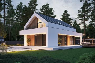  Projekt domu NewHouse 750 (KRZ1133) - projekt domu parterowego z poddaszem - Zdjęcie 6