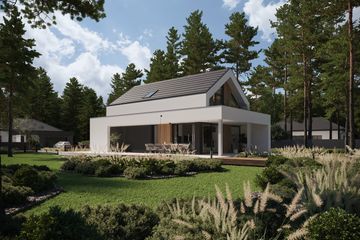  Projekt domu NewHouse 750 (KRZ1133) - projekt domu parterowego z poddaszem - Zdjęcie 9