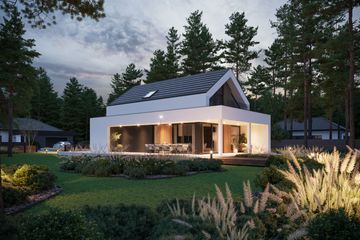  Projekt domu NewHouse 750 (KRZ1133) - projekt domu parterowego z poddaszem - Zdjęcie 10