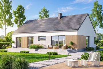Projekt domu Mokka 18 modern plus - parterowy dom o powierzchni 120 m², dach dwuspadowy - ujęcie 3