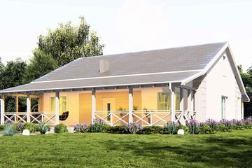Projekt domu uA438 - parterowy dom o powierzchni 123,57 m², dach dwuspadowy, koszt budowy 356 000 zł - ujęcie frontu