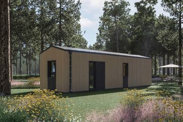 Projekt domu letniskowego DM8 - wersja drewniana (WAI1532) - projekt domu letniskowego parterowego - Zdjęcie 3