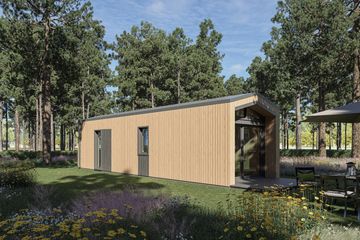  Projekt domu letniskowego DM8 - wersja drewniana (WAI1532) - projekt domu letniskowego parterowego - Zdjęcie 4