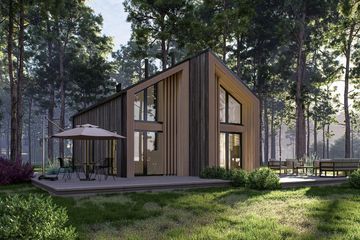  Projekt domu letniskowego D435A - wersja drewniana (WAI1533) - projekt domu letniskowego parterowego - Zdjęcie 2