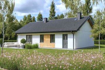  Projekt domu Parterowy klasyk (GDF1002) - projekt domu parterowego - Zdjęcie 2