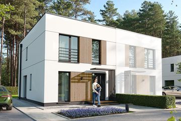  Projekt domu BK-19 wariant II segment (WWC1066) - projekt domu z pełnym piętrem - Zdjęcie 1