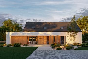  Projekt domu HomeKoncept 144 wariant 01 (KRX1287) - projekt domu parterowego - Zdjęcie 1