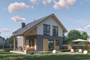  Projekt domu D436 (WAI1528) - projekt domu parterowego z poddaszem - Zdjęcie 2