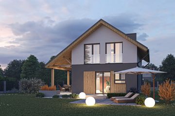  Projekt domu D436 (WAI1528) - projekt domu parterowego z poddaszem - Zdjęcie 3