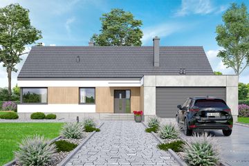  Projekt domu Mokka 18 modern plus 2 (WOF1258) - projekt domu parterowego - Zdjęcie 2