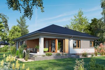  Projekt domu Kwadra Rex (1946) (KRD3079) - projekt domu parterowego - Zdjęcie 6