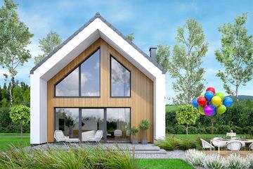  Projekt domu Lungo 4 mini modern (WOF1259) - projekt domu parterowego z poddaszem - Zdjęcie 1